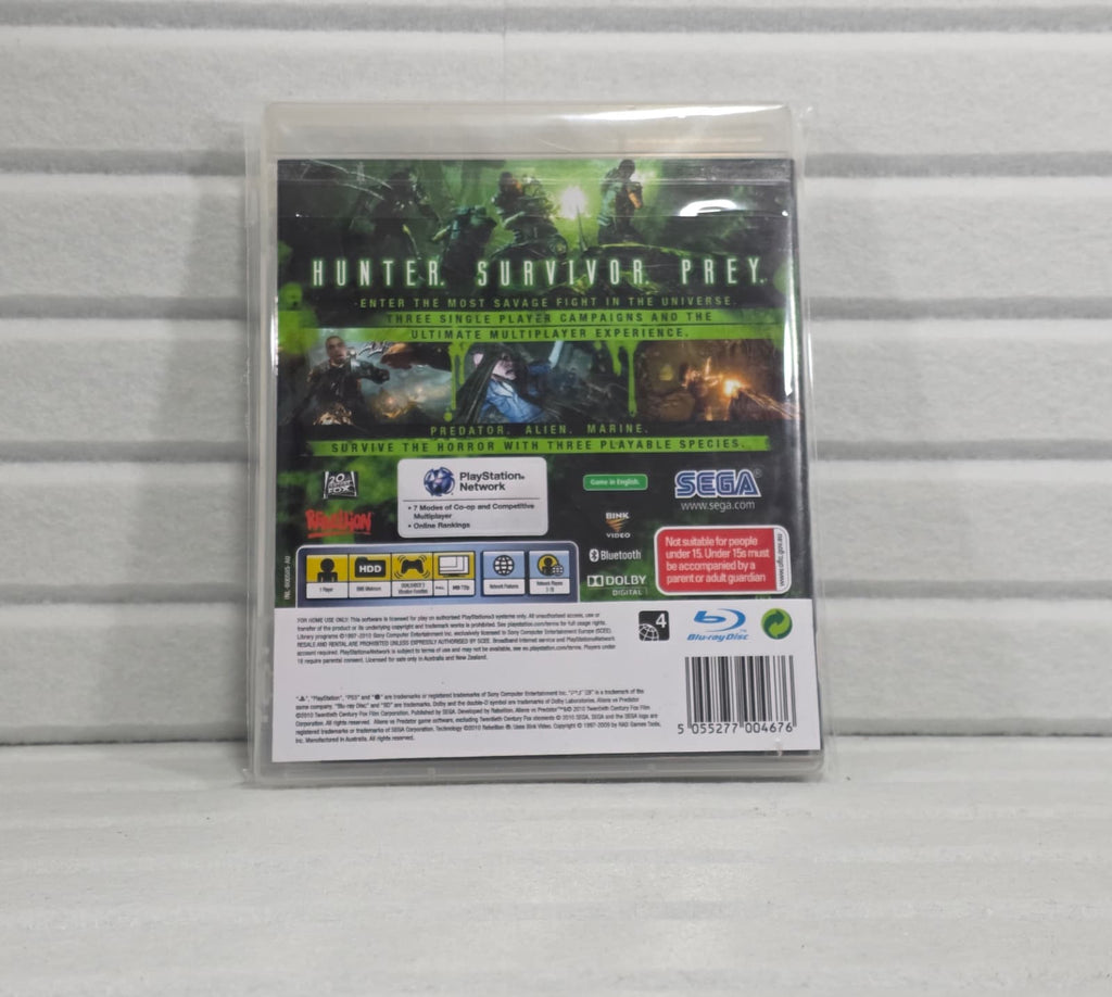 Aliens vs Predator - PS3 *NM* (REGION FREE)