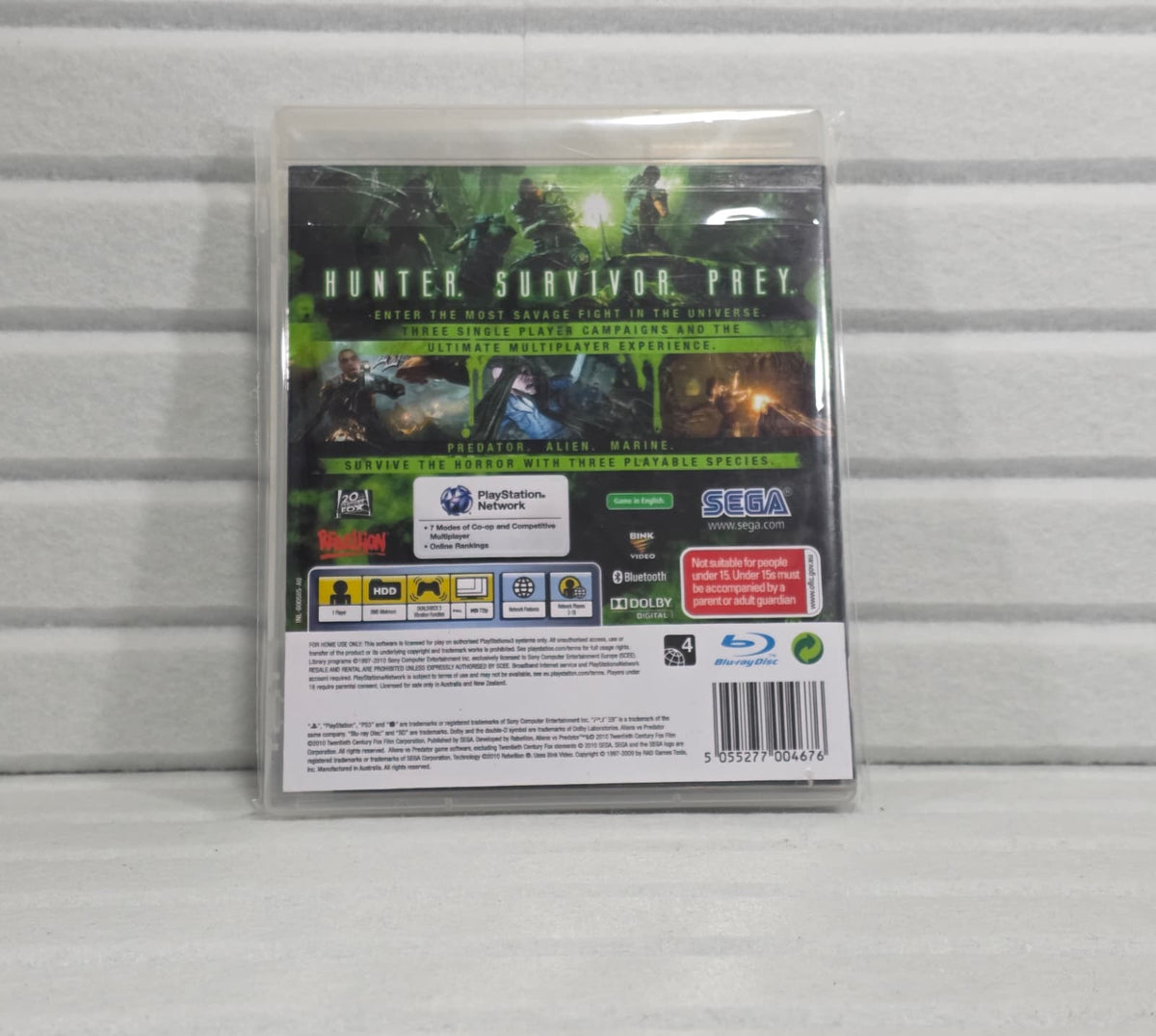 Aliens vs Predator - PS3 *NM* (REGION FREE)