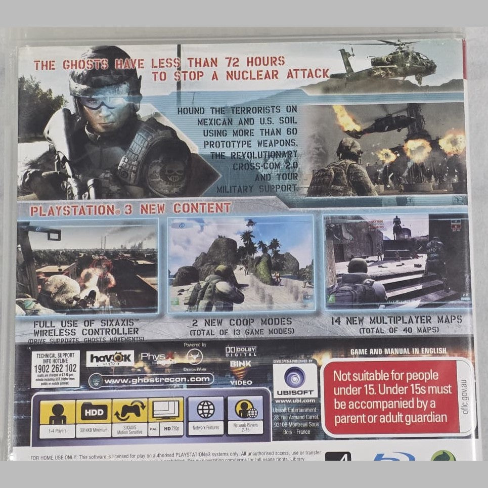 Tom Clancy's Ghost Recon Advanced Warfighter 2 - PS3 *NM* (REGION FREE/CIB)