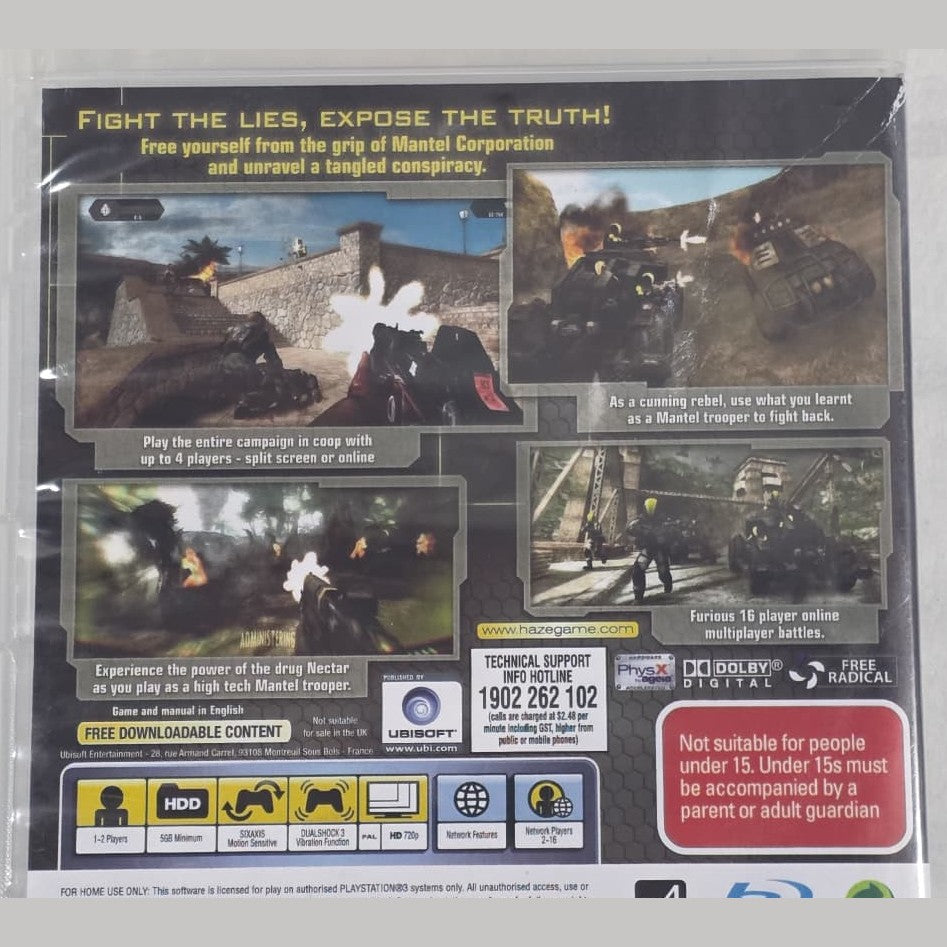 Haze - PS3 *NM* (REGION FREE/CIB)