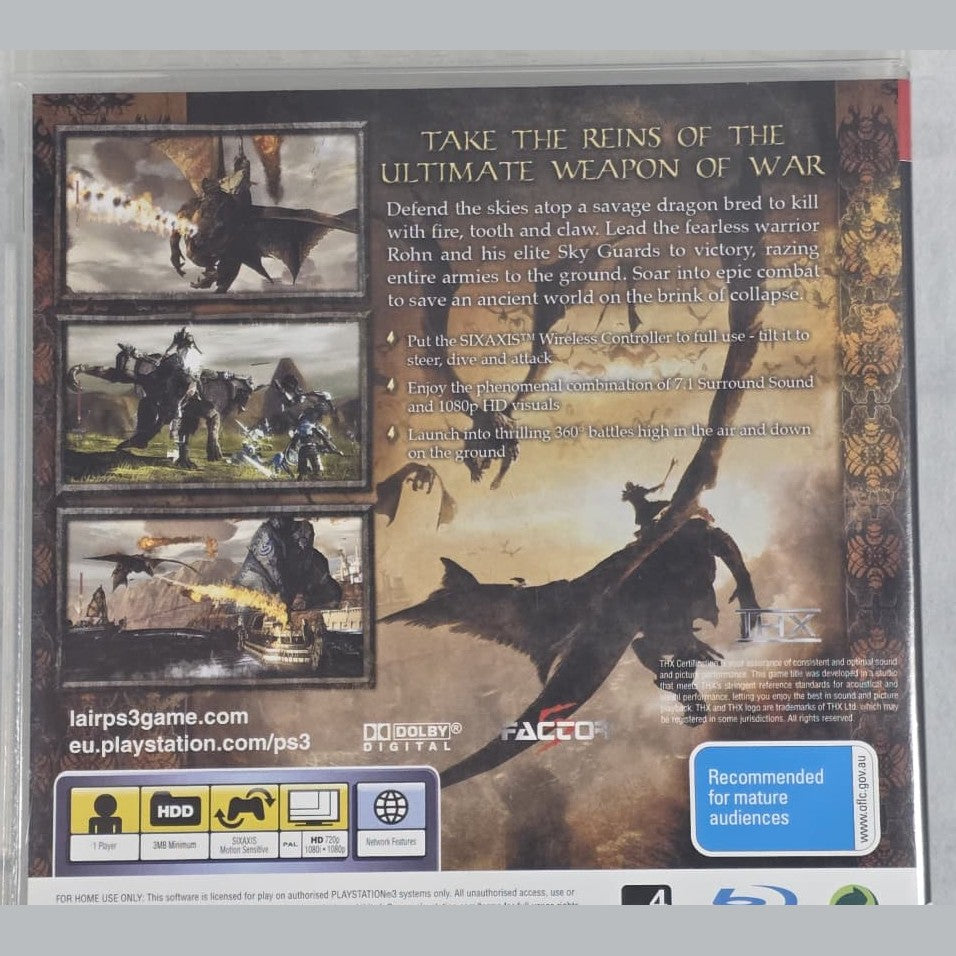 Lair - PS3 *NM* (REGION FREE/CIB)