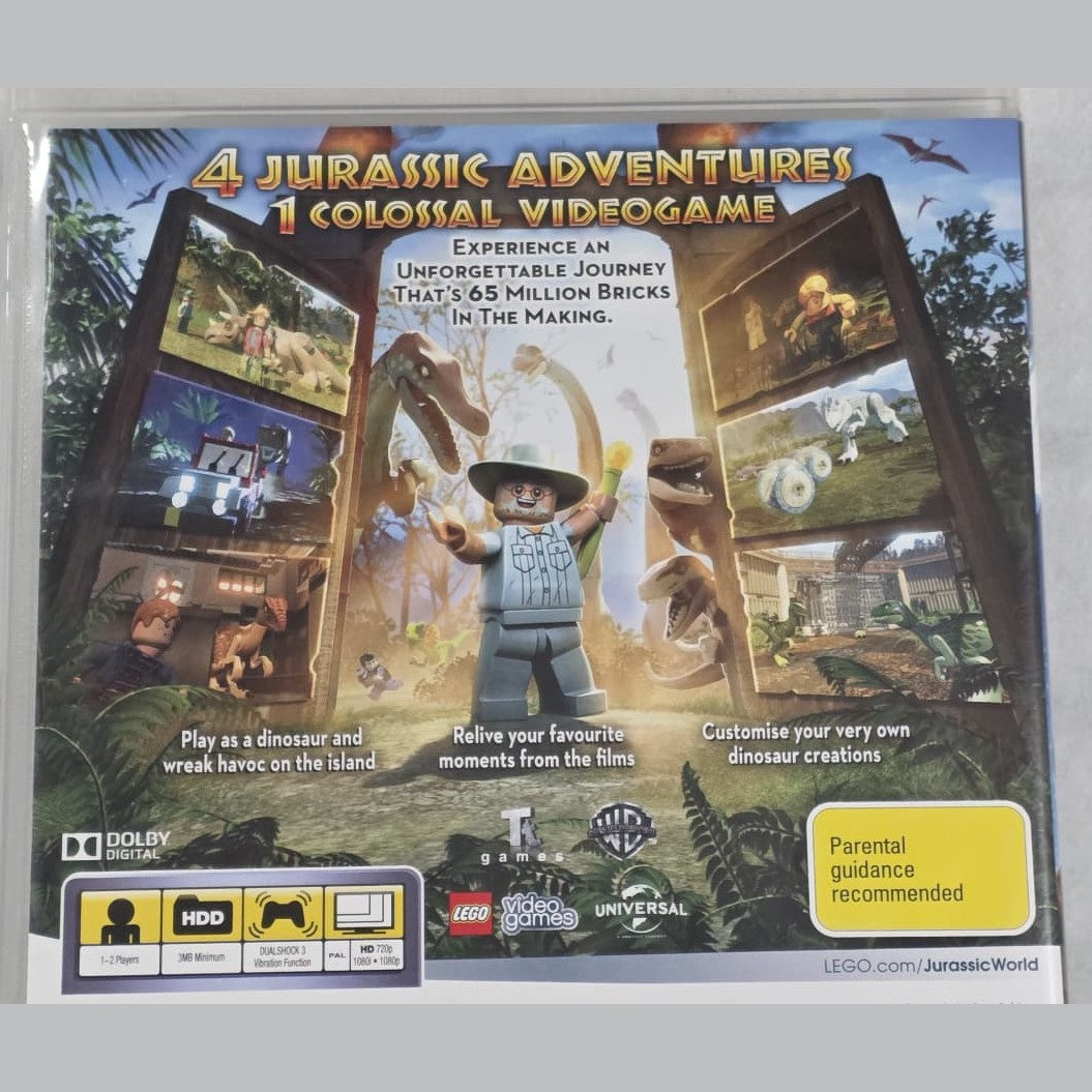 Lego Jurassic World - PS3 *NM* (REGION FREE/CIB)