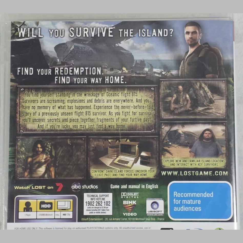 Lost: The Video Game - PS3 *NM* (REGION FREE/CIB)