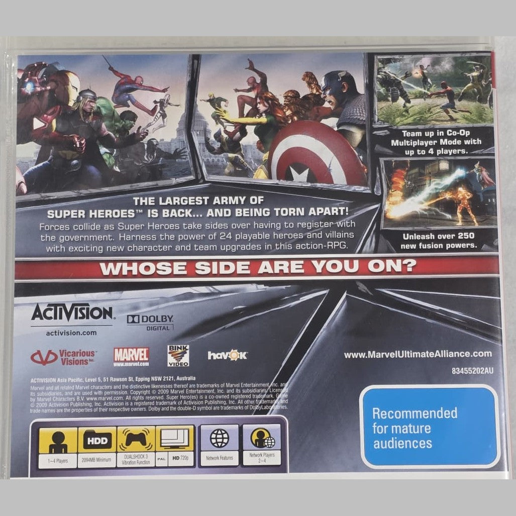 Marvel Ultimate Alliance 2 - PS3 *NM* (REGION FREE/CIB)