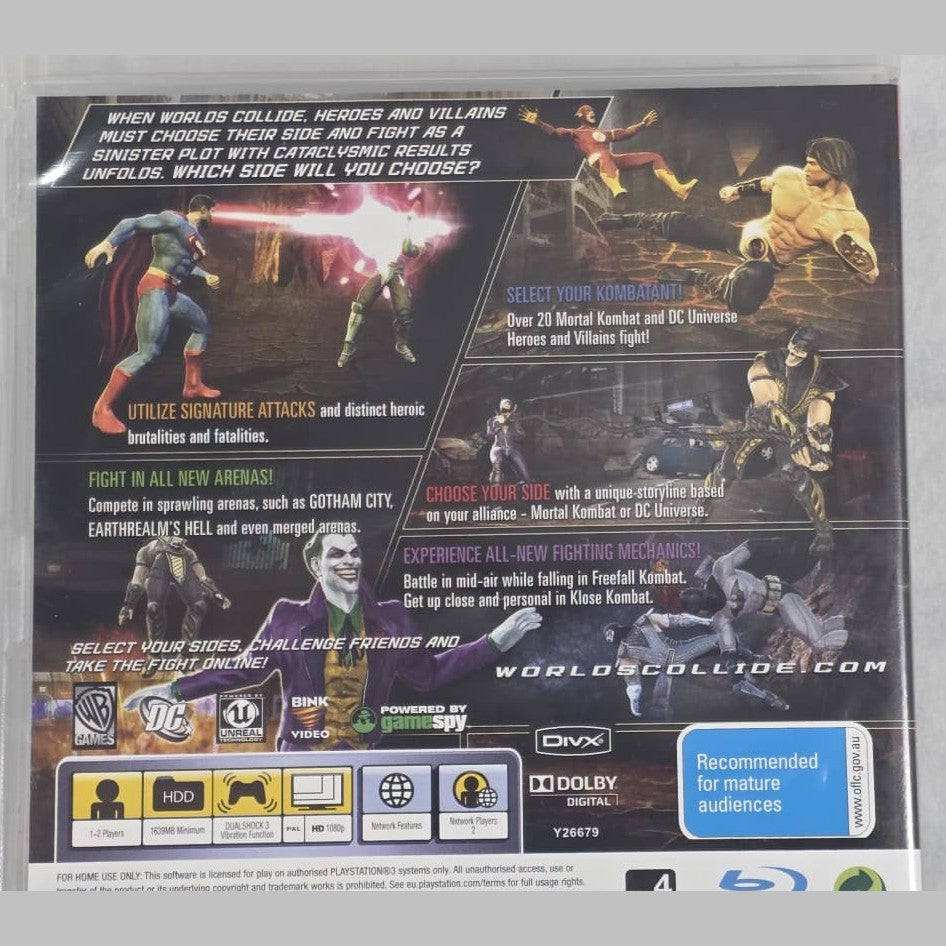 Mortal Kombat vs DC Universe - PS3 *NM* (REGION FREE/CIB)