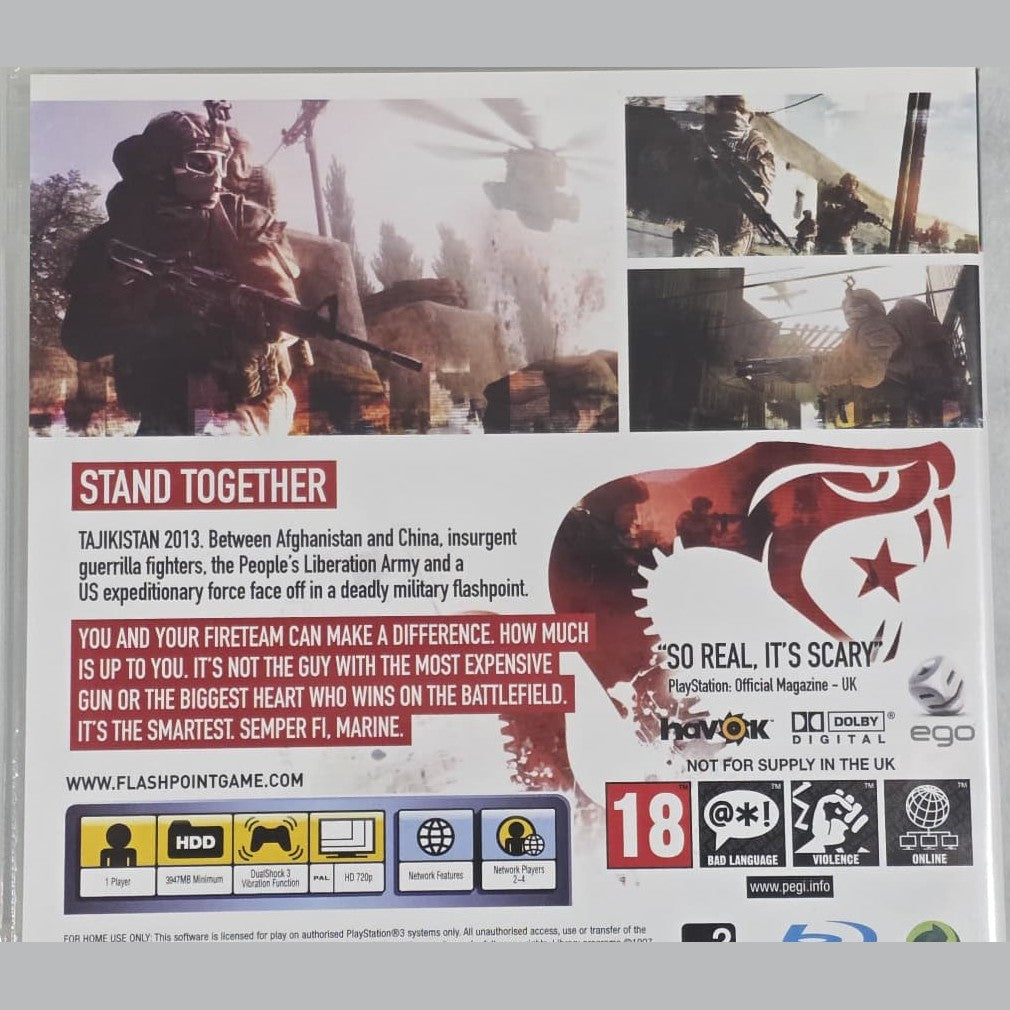Operation Flashpoint: Red River - PS3 *NM* (REGION FREE/CIB)