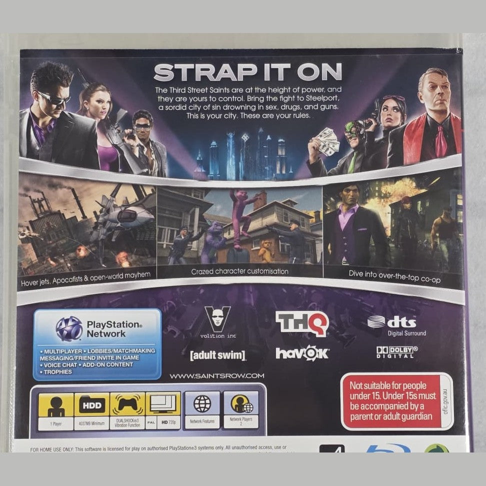 Saints Row The Third - PS3 *NM* (REGION FREE/CIB)