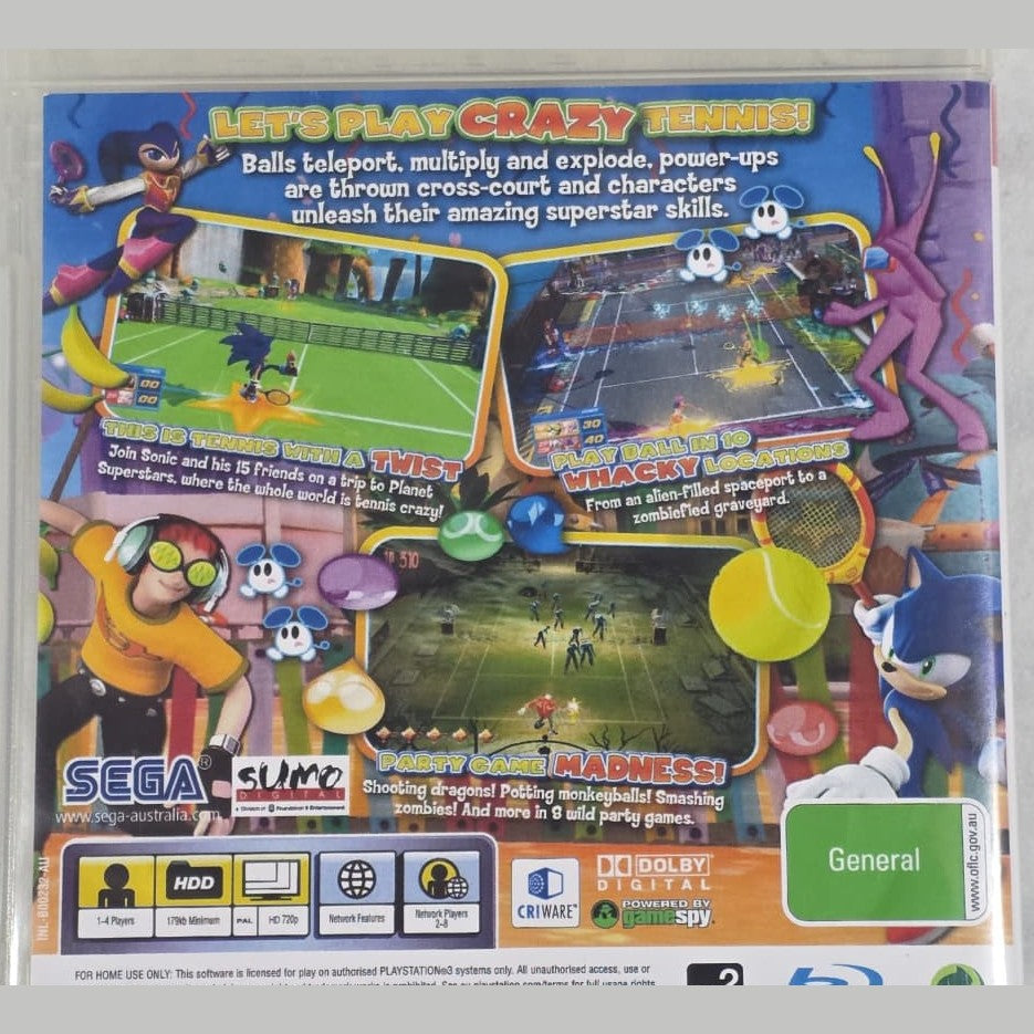 Sega Superstar Tennis - PS3 *NM* (REGION FREE/CIB)