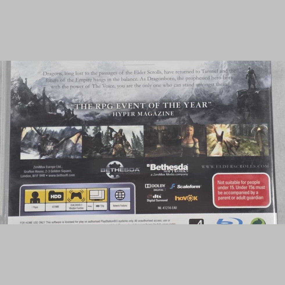 The Elder Scrolls: Skyrim - PS3 *NM* (REGION FREE/CIB)