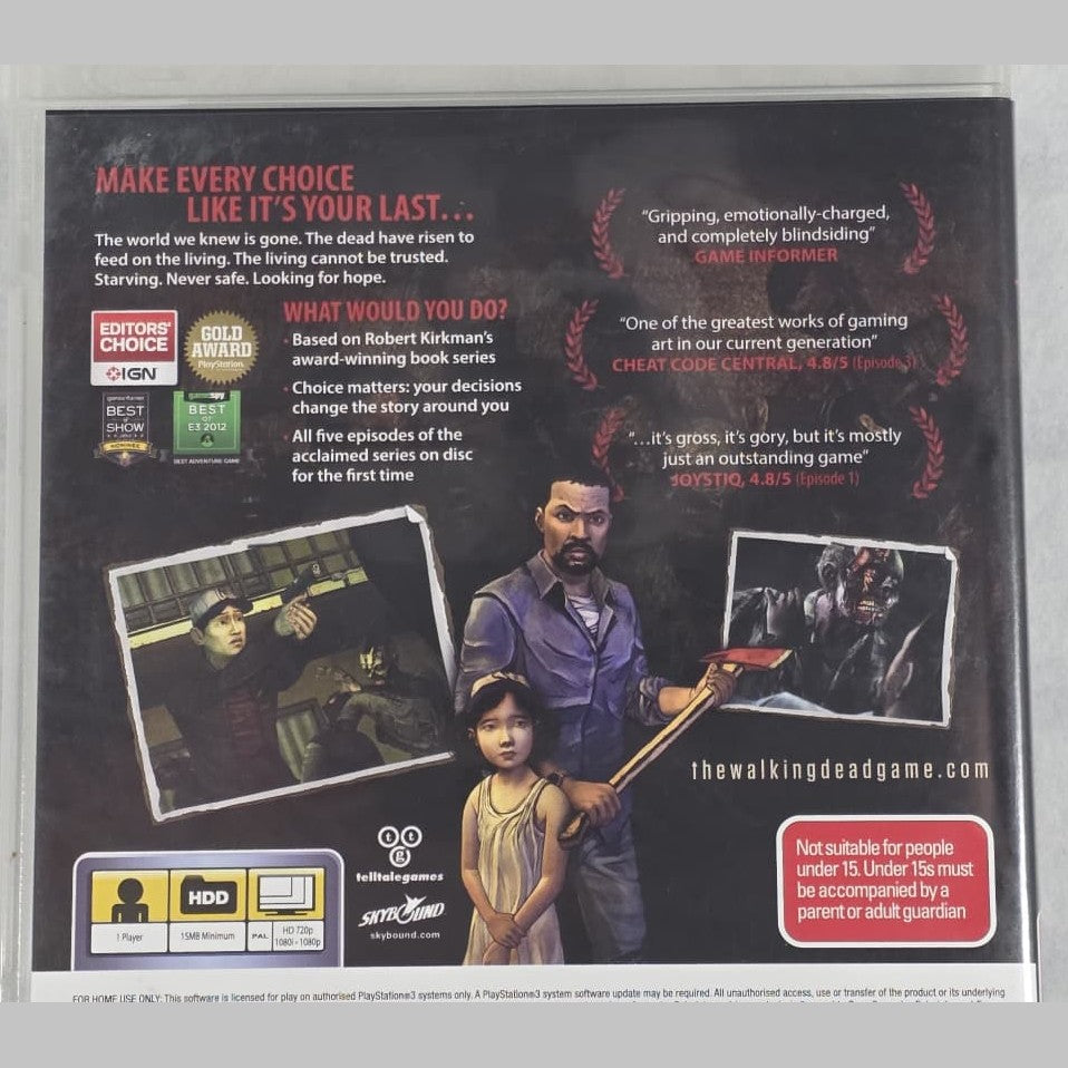 The Walking Dead: A Telltale Games Series - PS3 *NM* (REGION FREE/CIB)