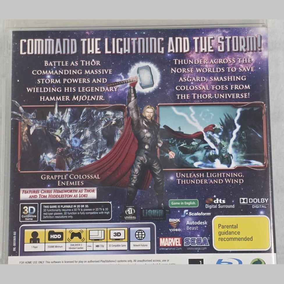 Thor God Of Thunder - PS3 *NM* (REGION FREE/CIB)