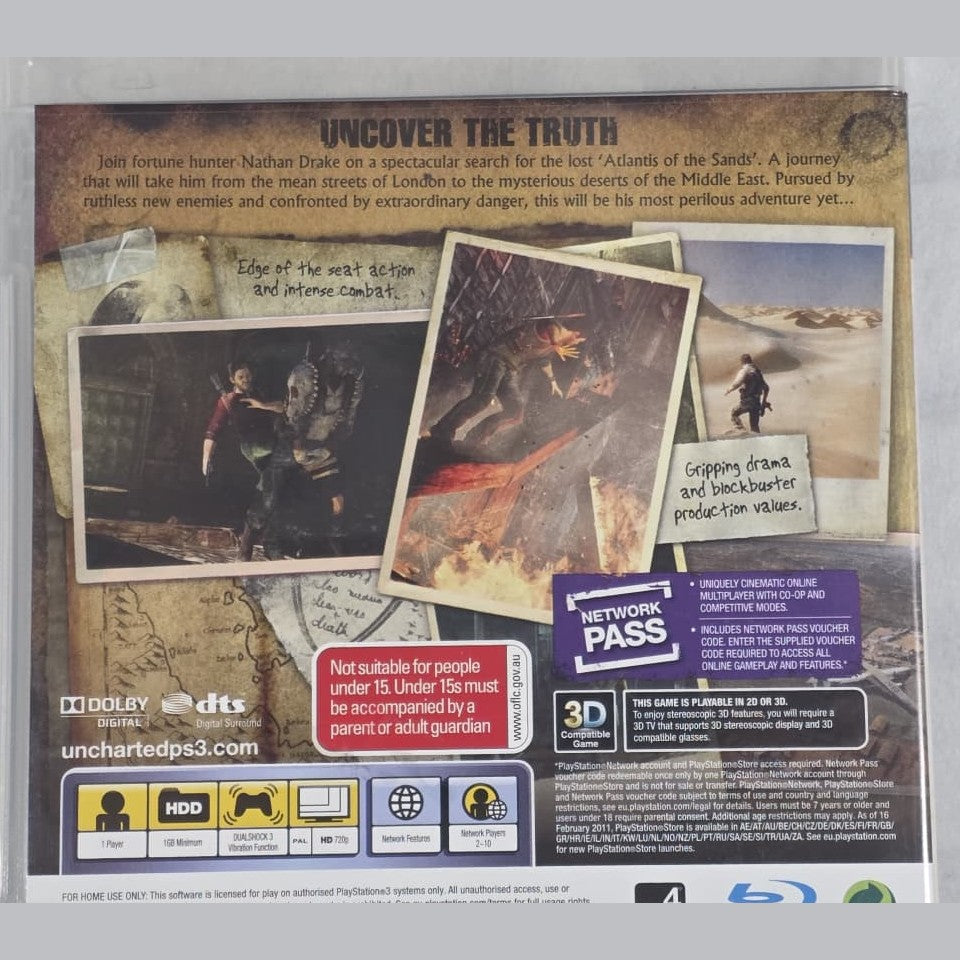 Uncharted 3 Drakes Deception - PS3 *NM* (REGION FREE/CIB)