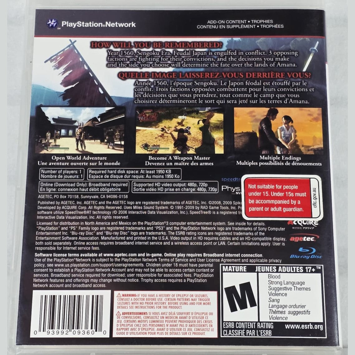 Way Of The Samurai 3 *NM* (RF)