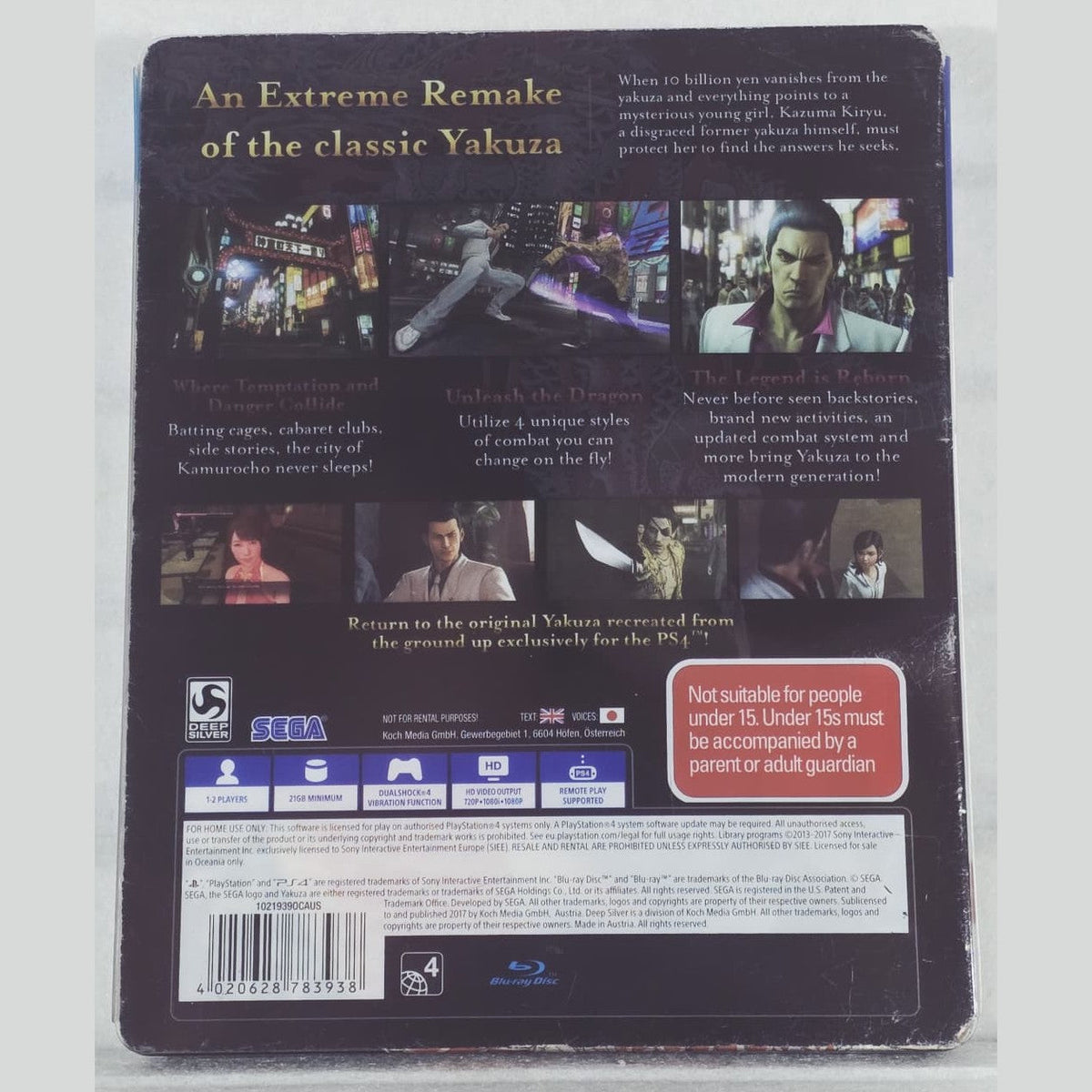 Yakuza Kiwami 2 (Steelbook Edition) *TOP SHELF* (RF)