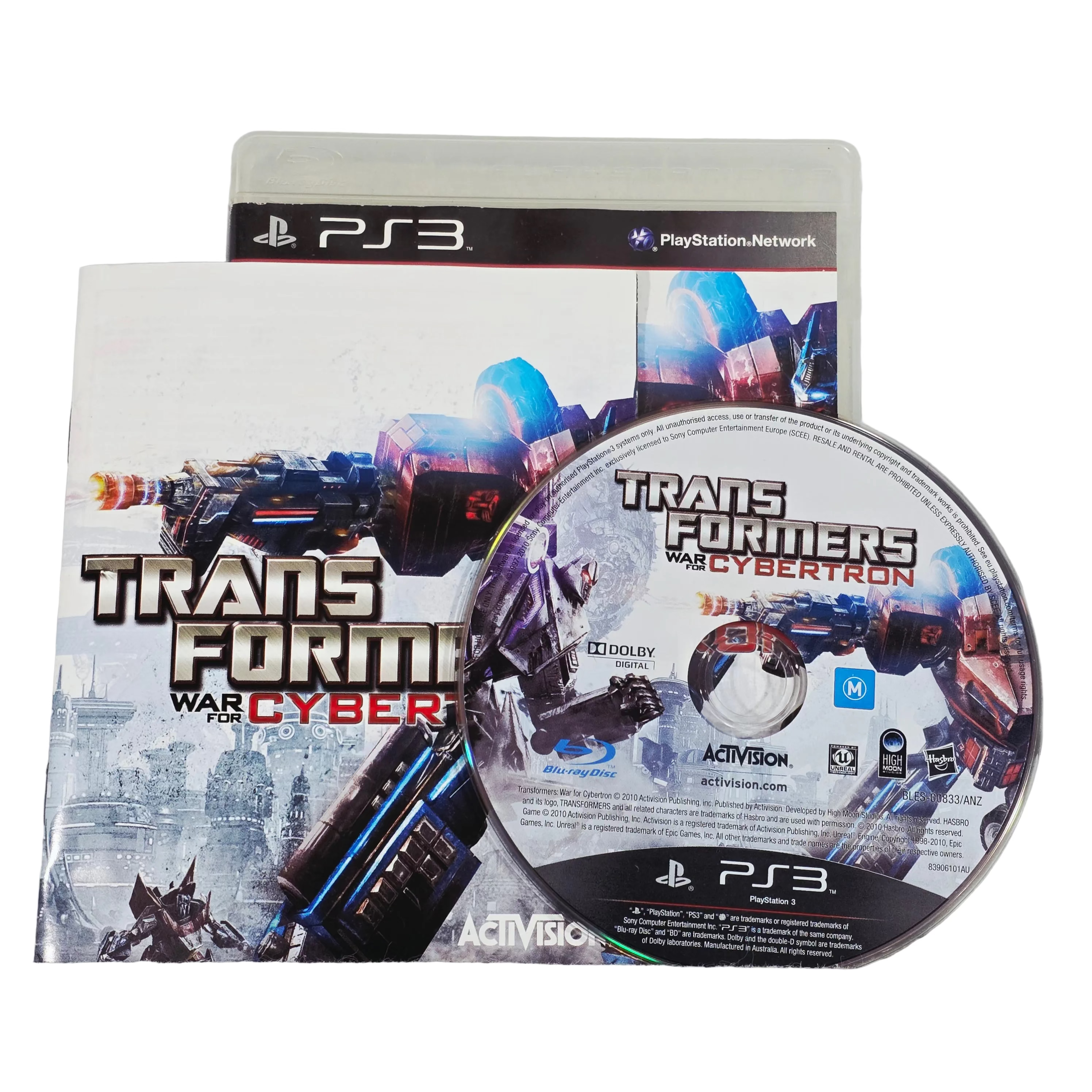 Transformers: War for Cybertron disc and case