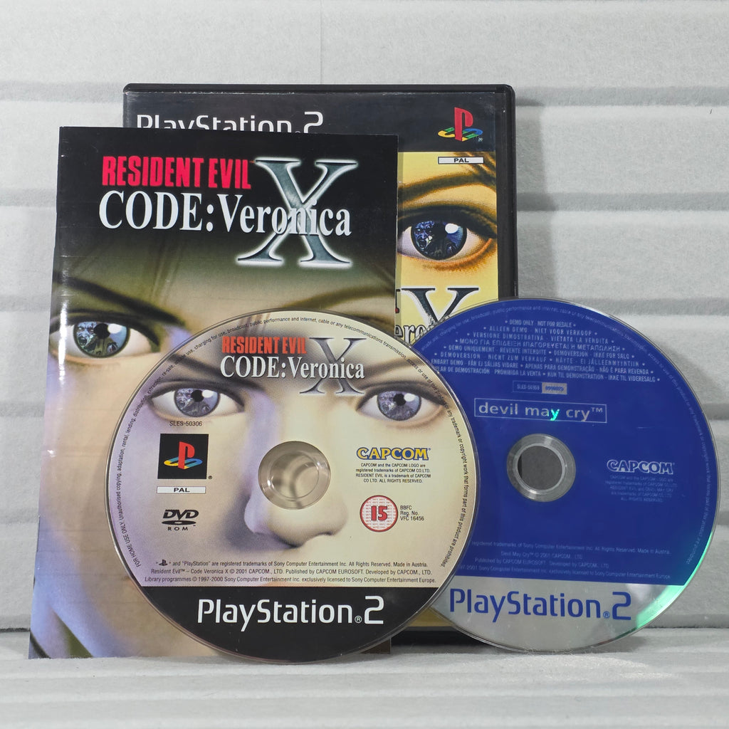 Resident Evil: Code Veronica X with DMC Demo Disc - PS2 *TOP SHELF* (PAL/CIB)