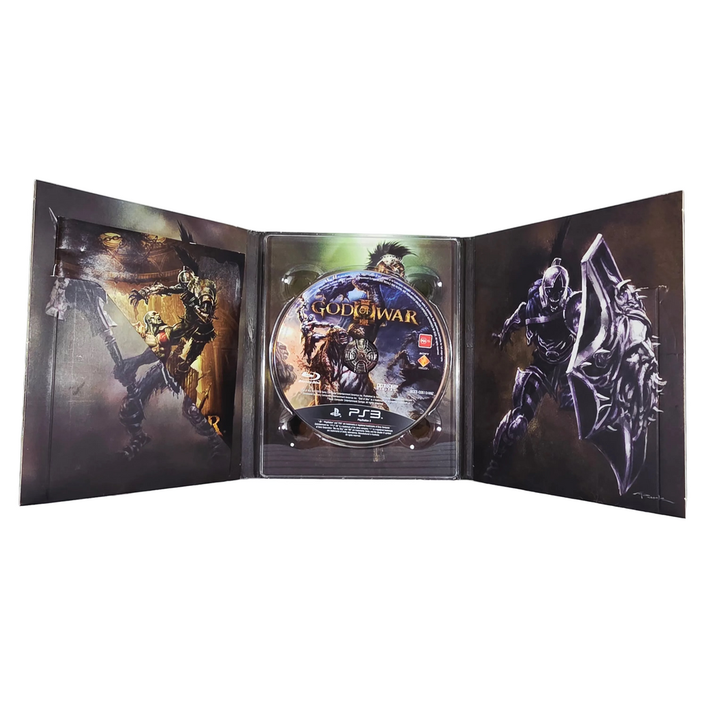 God of War Collection gatefold open with disc