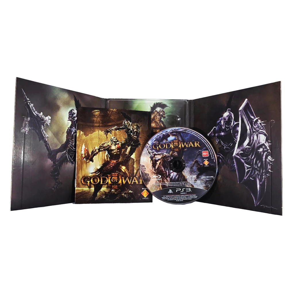 God of War Collection gatefold open with disc