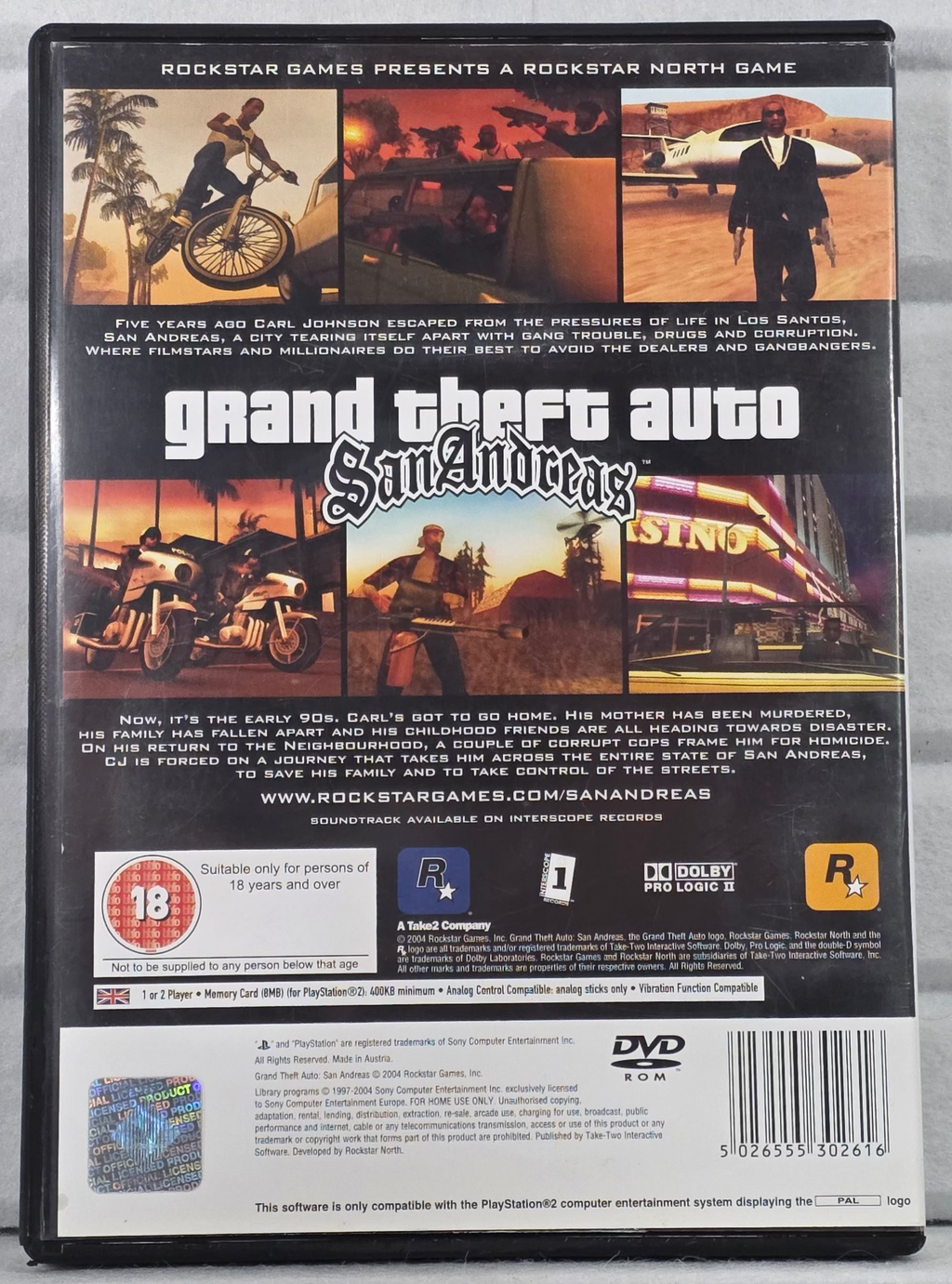 Grand Theft Auto: San Andreas - PS2 *TOP SHELF* (PAL/CIB)