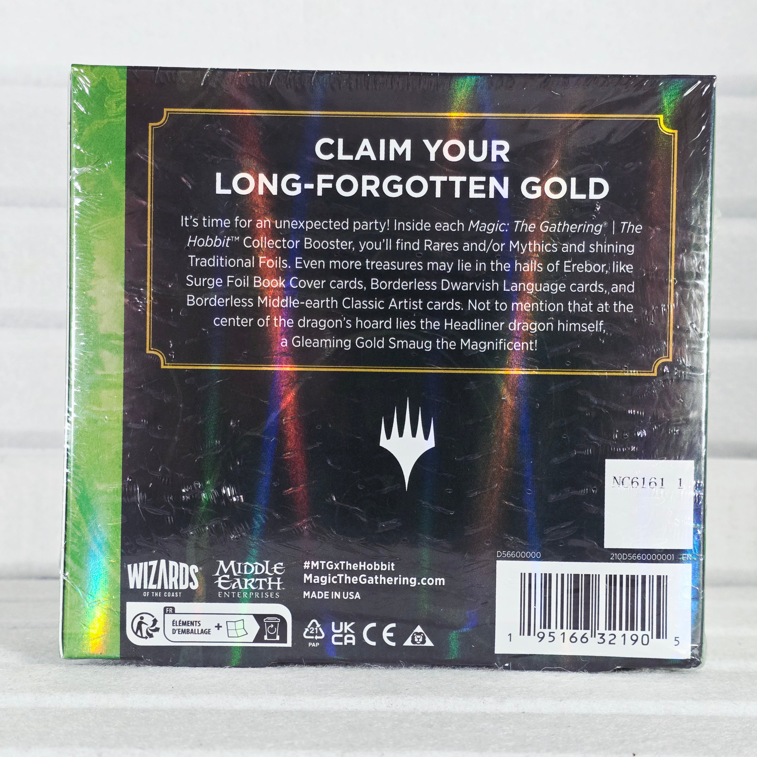 The Hobbit Collector Booster Box back cover