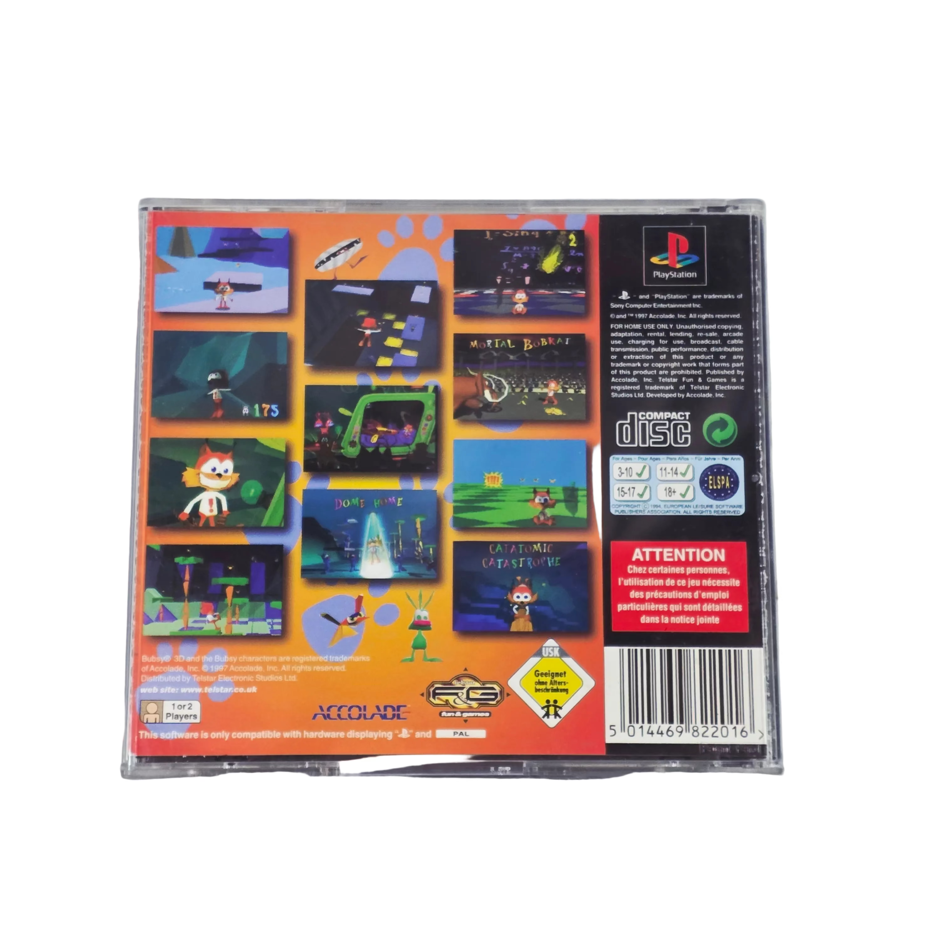 Bubsy 3D - PS1 *TOP SHELF* (PAL/CIB)
