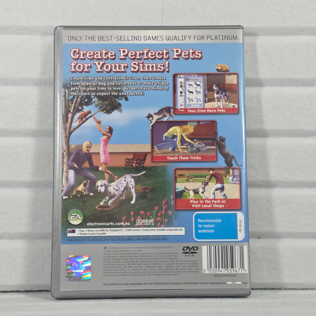 The Sims 2: Pets - PS2 Platinum *TOP SHELF* (PAL/CIB)