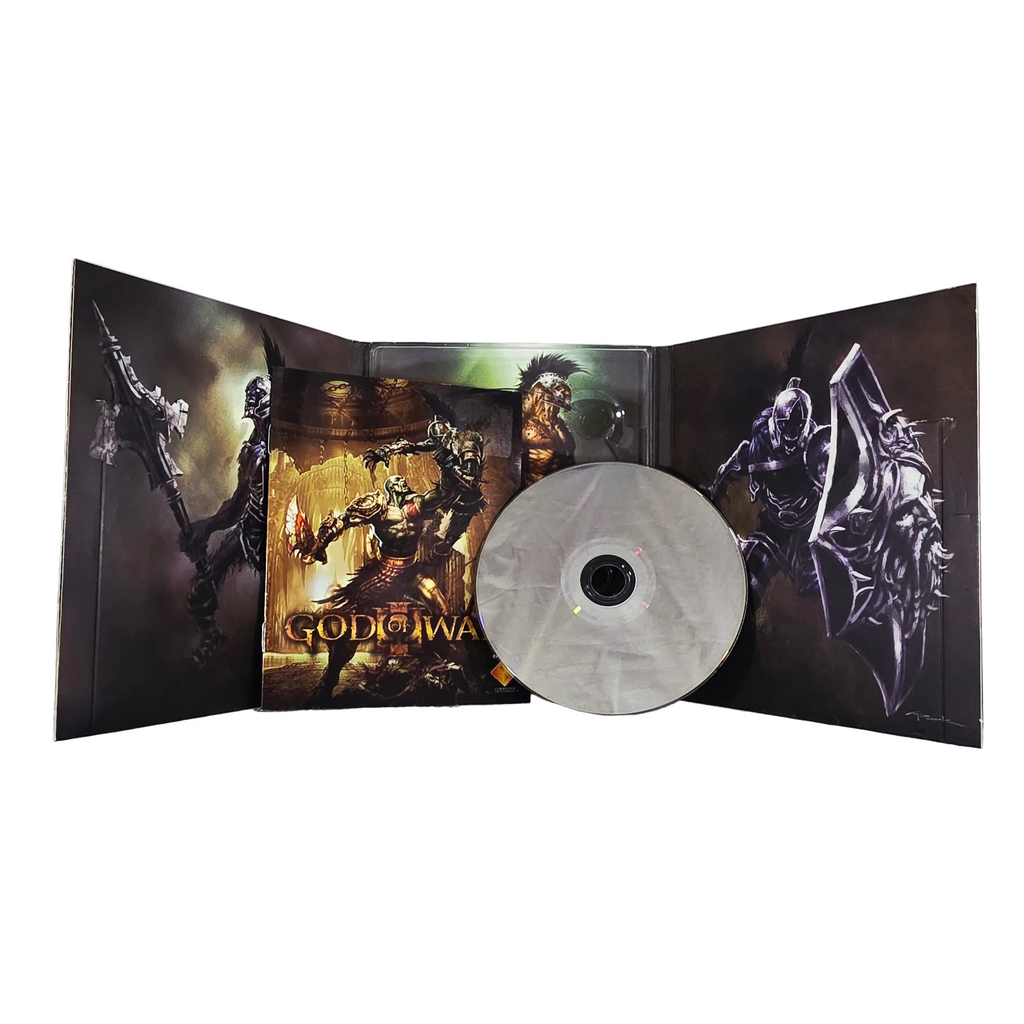 God of War Collection gatefold open with disc